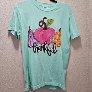 NWT Baxter & Me "Thankful" Pumpkin Comfort Colors T-shirt